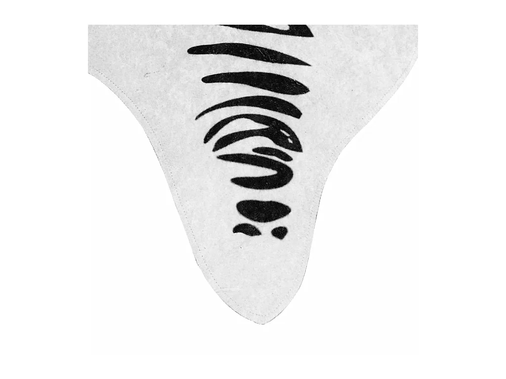 Tapis noir et blanc 120x170 cm motif zèbre lavable antidérapant