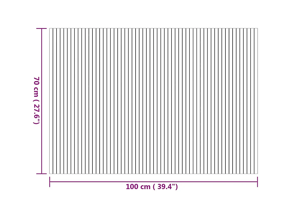 Alfombra rectangular natural de bambú 70x100 cm