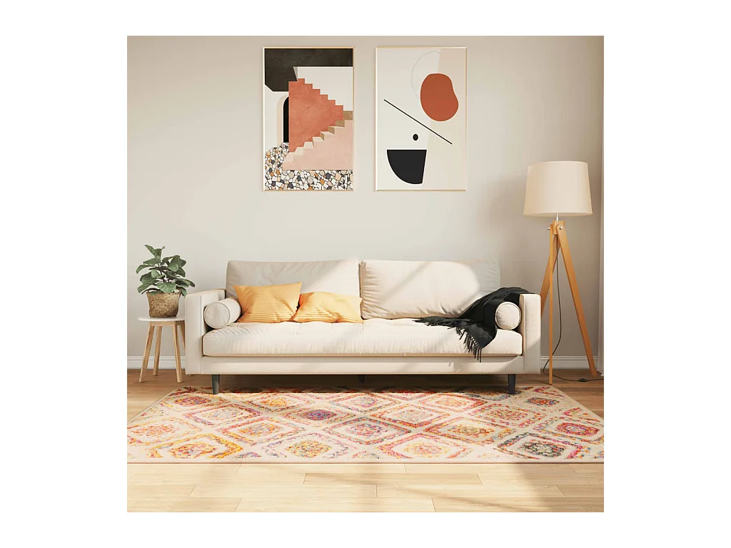 Tapis lavable multicolore 120x180 cm antidérapant