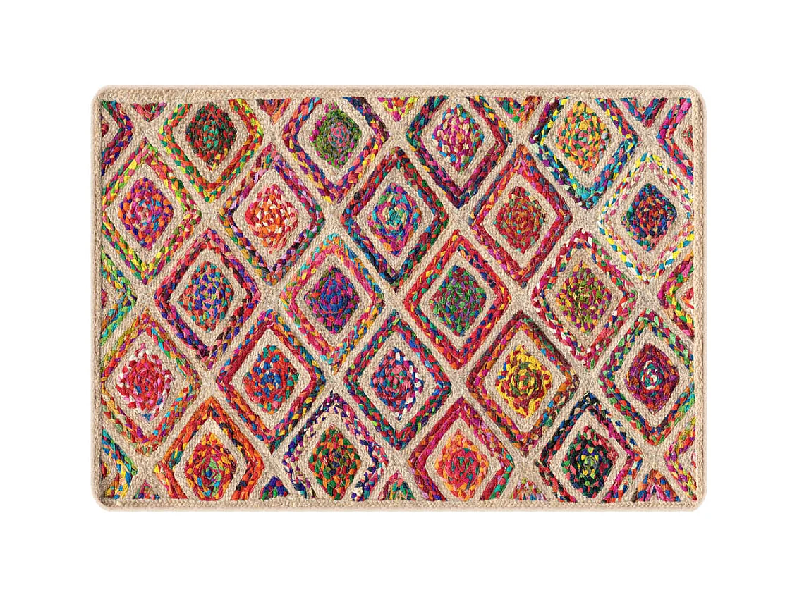 Tapis lavable multicolore 120x180 cm antidérapant