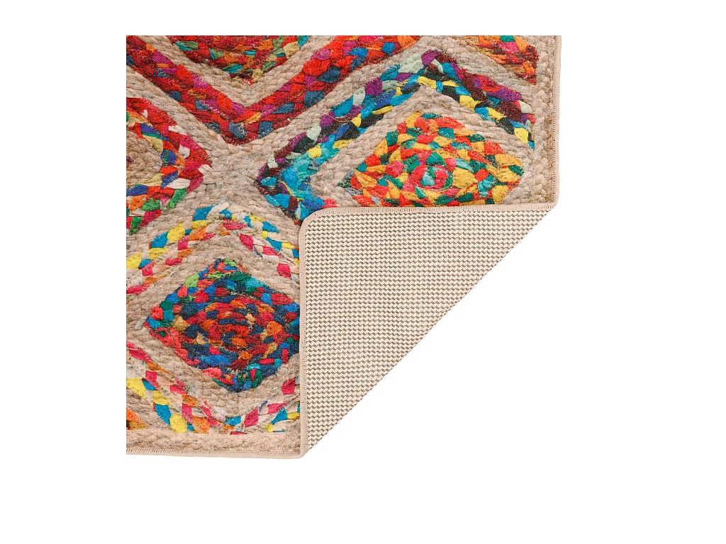 Tapis lavable multicolore 120x180 cm antidérapant