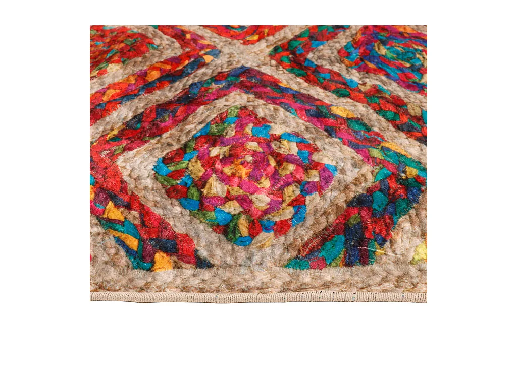 Tapis lavable multicolore 120x180 cm antidérapant