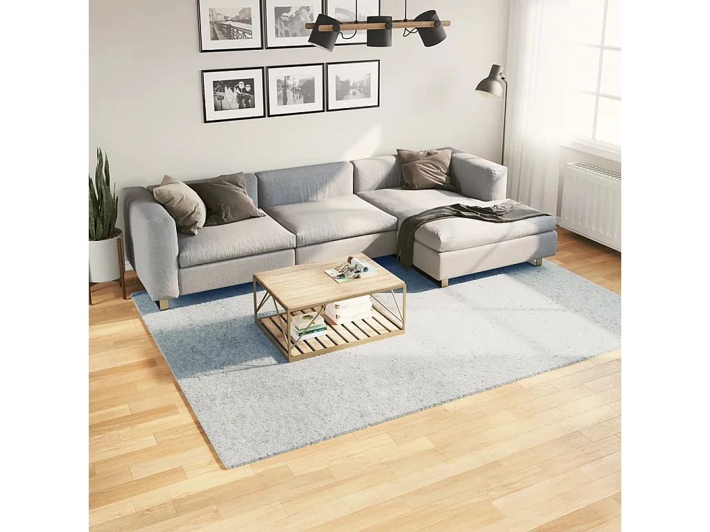 Tappeto HUARTE morbido e lavabile a pelo corto blu 200x280 cm