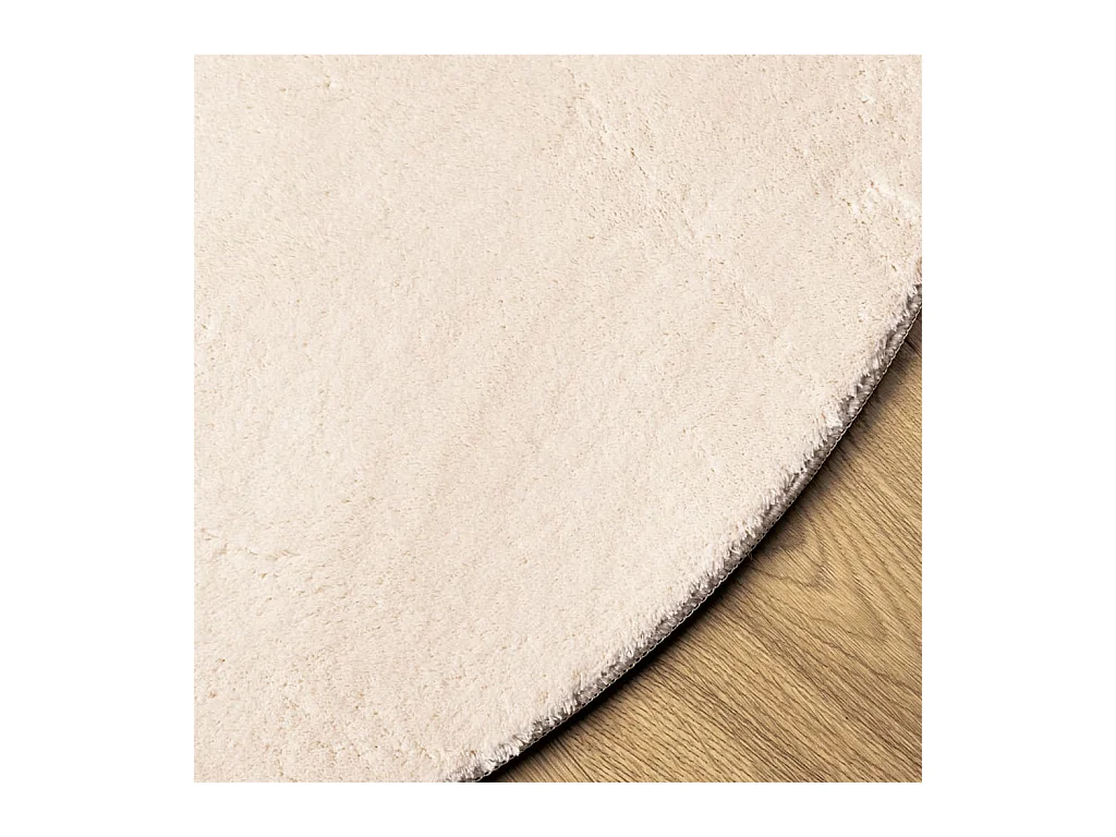 Tapis HUARTE à poils courts doux et lavable beige Ø 200 cm