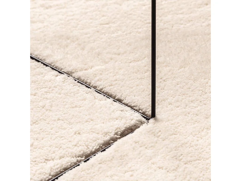 Tapis HUARTE à poils courts doux et lavable beige Ø 200 cm