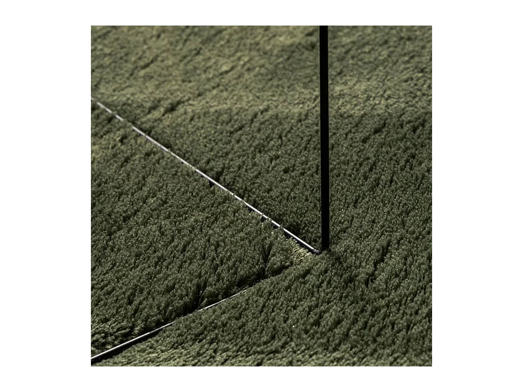 HUARTE zacht kortpolig vloerkleed wasbaar bosgroen 240x240 cm