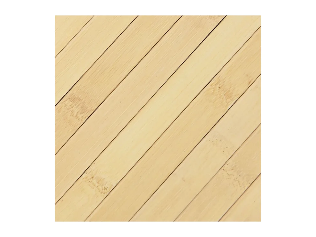 Tapis rectangulaire naturel clair 70x100 cm bambou