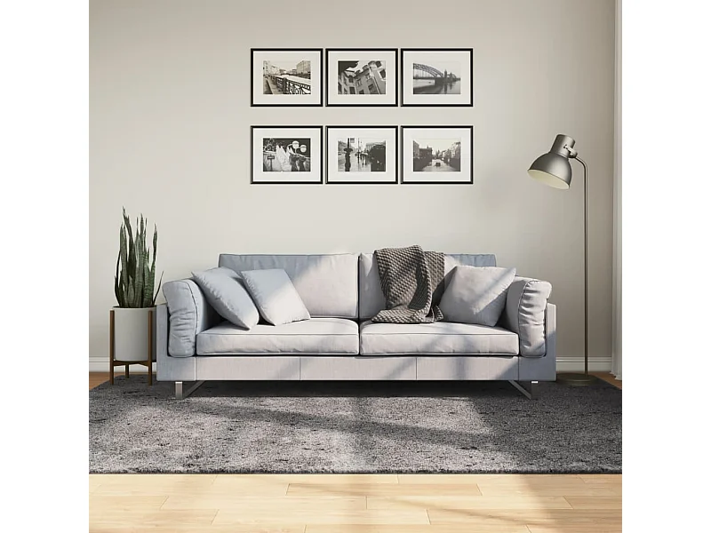 HUARTE zacht kortpolig wasbaar vloerkleed antraciet 160x230 cm