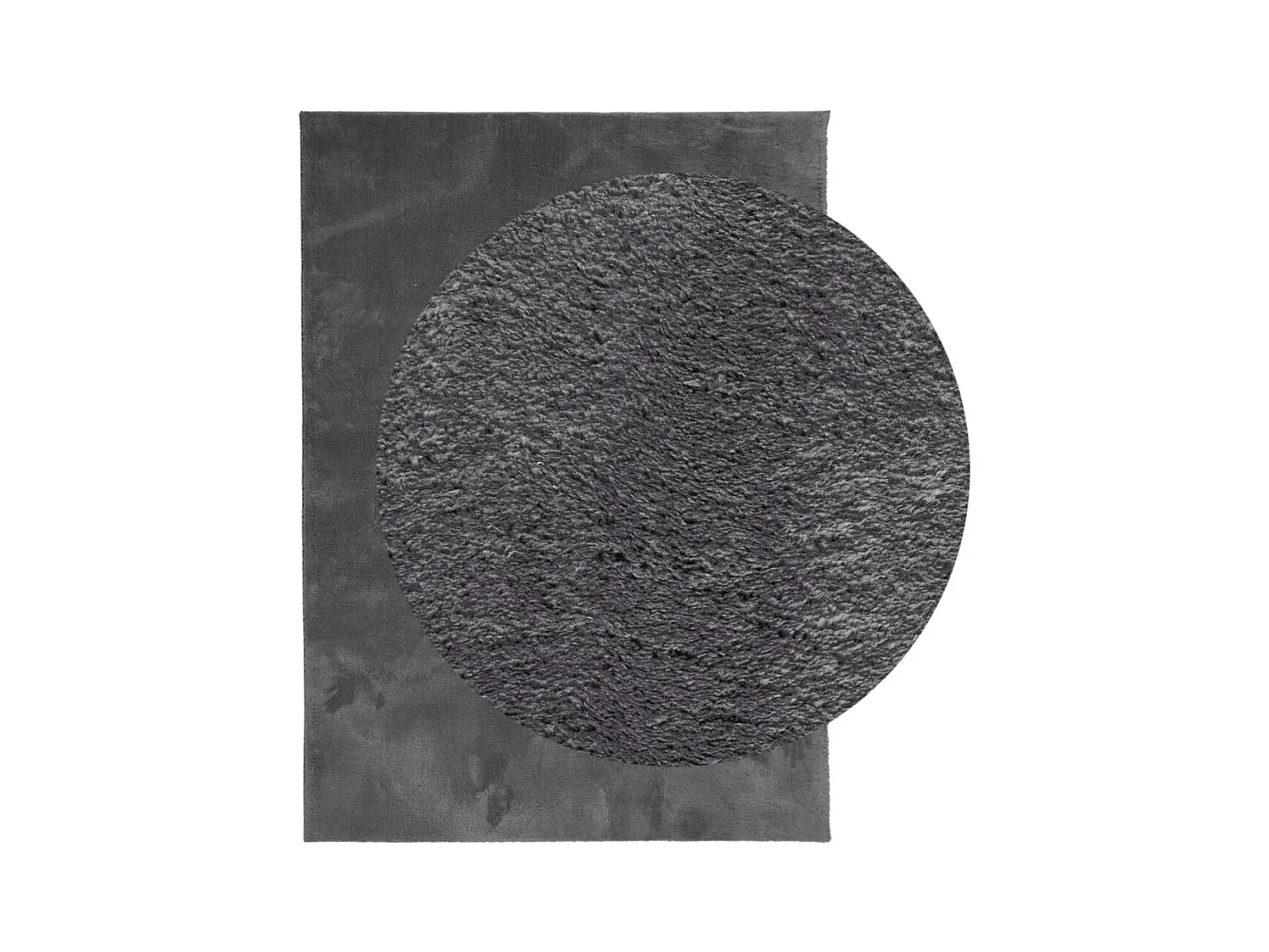 Tappeto lavabile a pelo corto morbido HUARTE antracite 160x230 cm