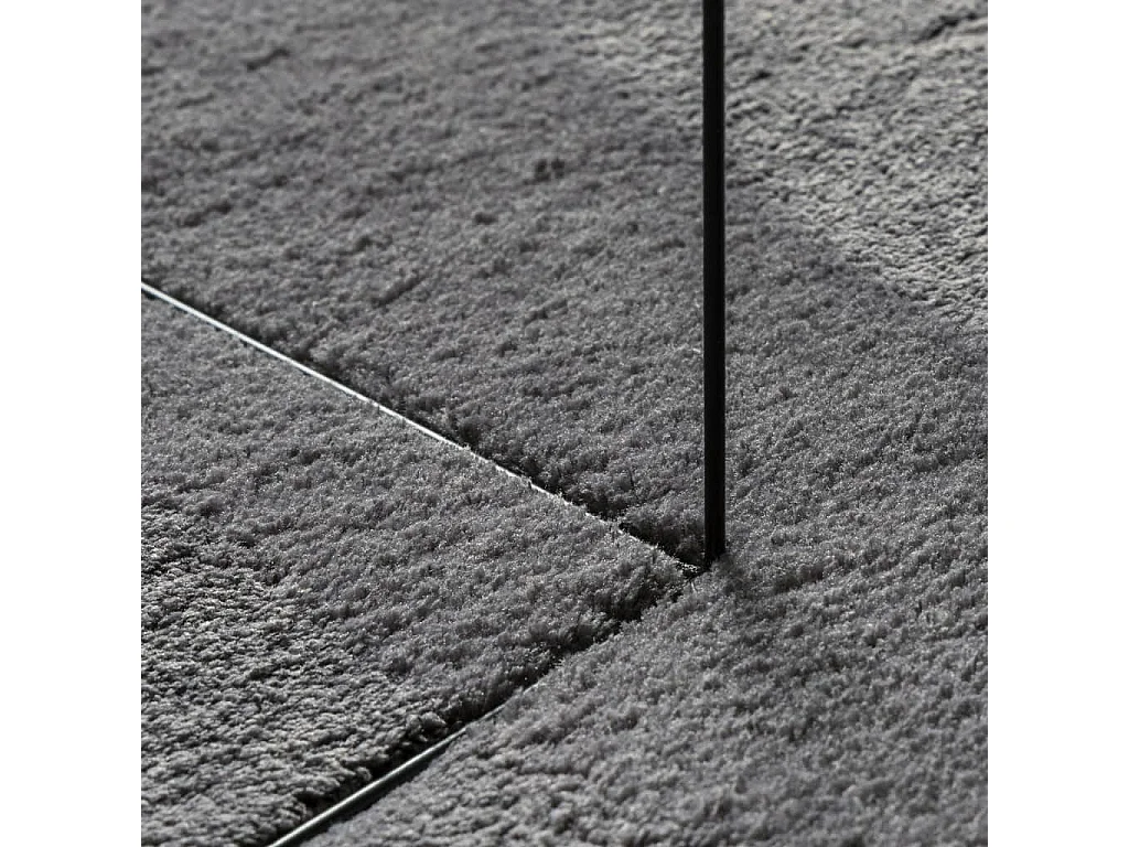 Tappeto lavabile a pelo corto morbido HUARTE antracite 160x230 cm