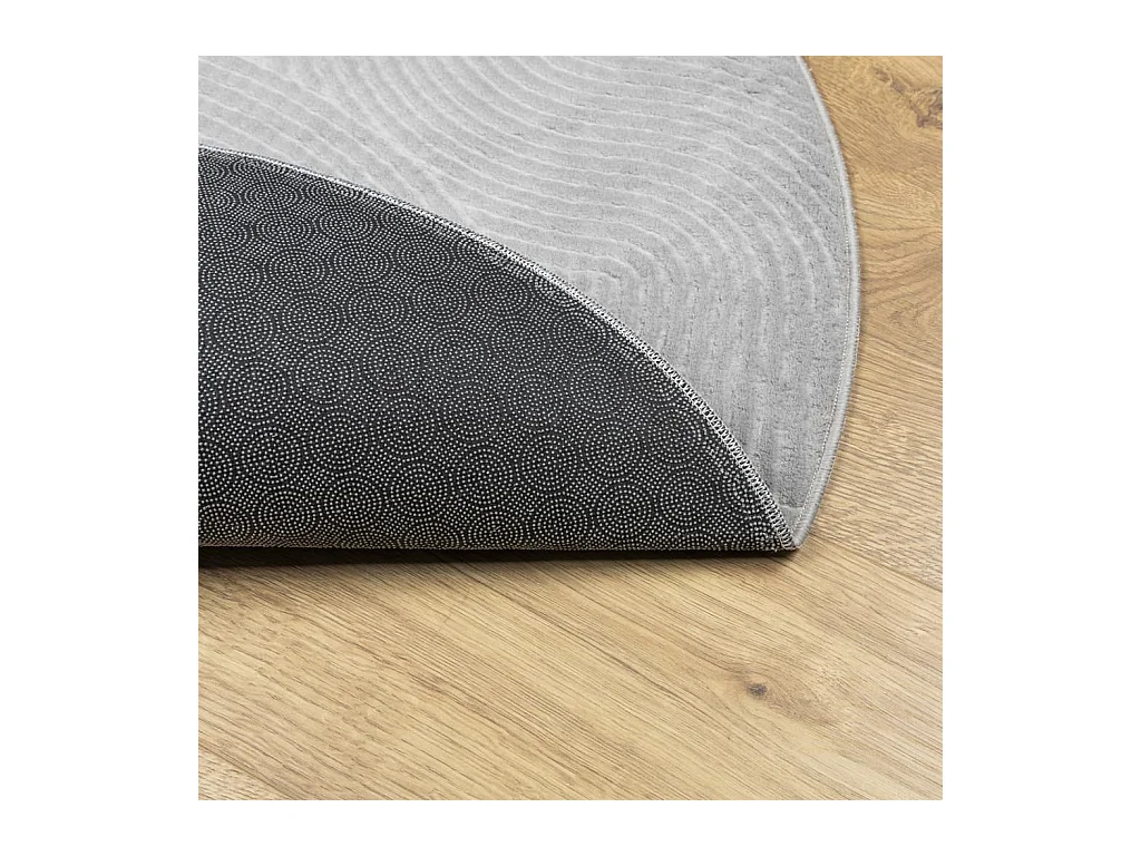 IZA kortpolig vloerkleed Scandinavische stijl grijs Ø 80 cm