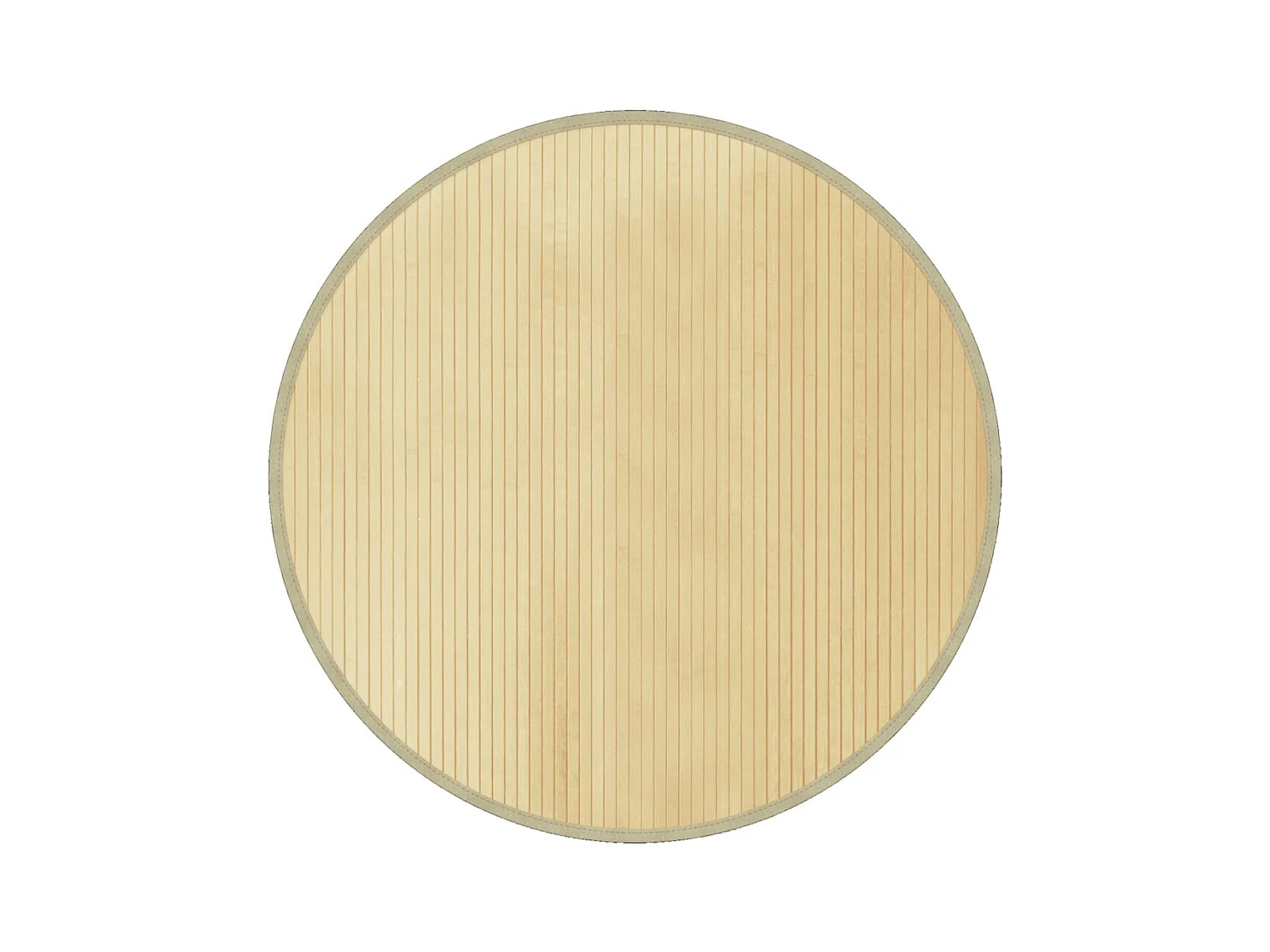 Tapis rond naturel clair 100 cm bambou