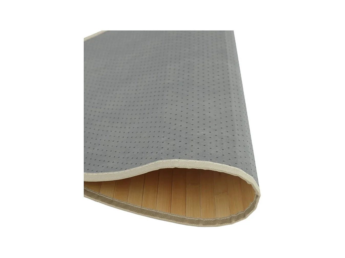 Tapis rond naturel clair 100 cm bambou