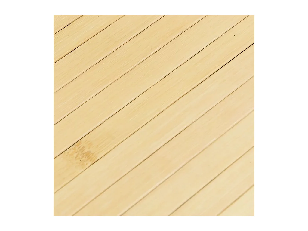 Tapis rond naturel clair 100 cm bambou