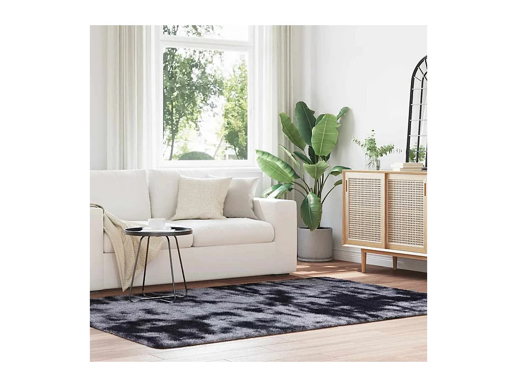 Alfombra peluda NAVARRA gris oscuro 160x230 cm
