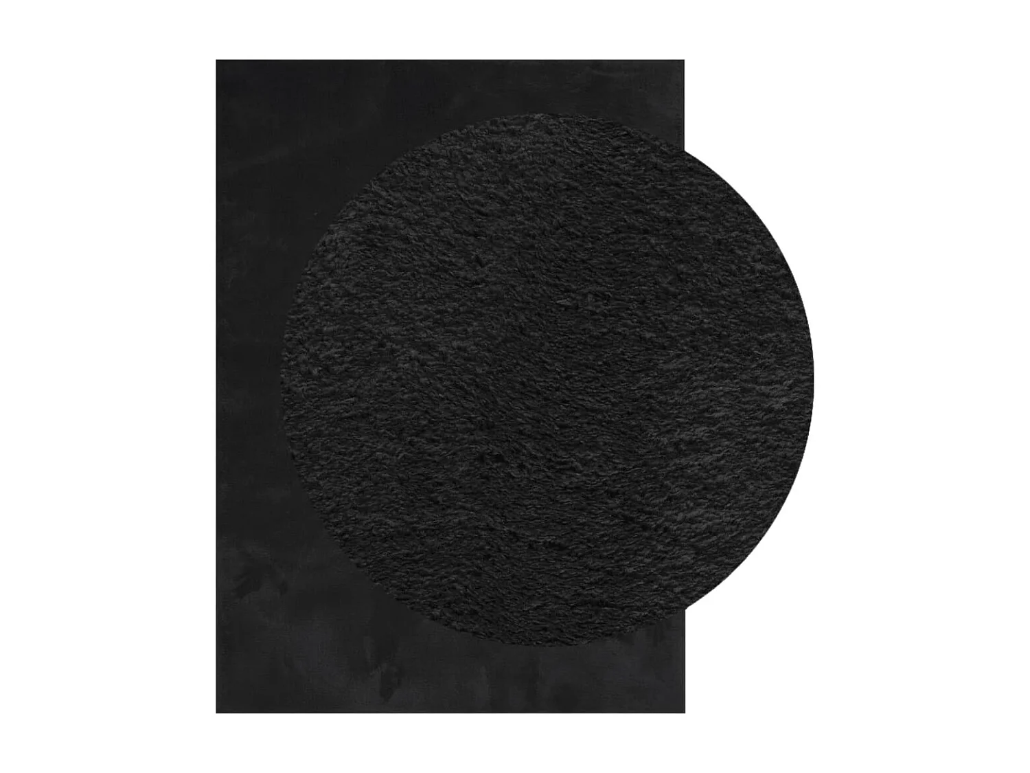 Tapis HUARTE à poils courts doux et lavable noir 200x280 cm