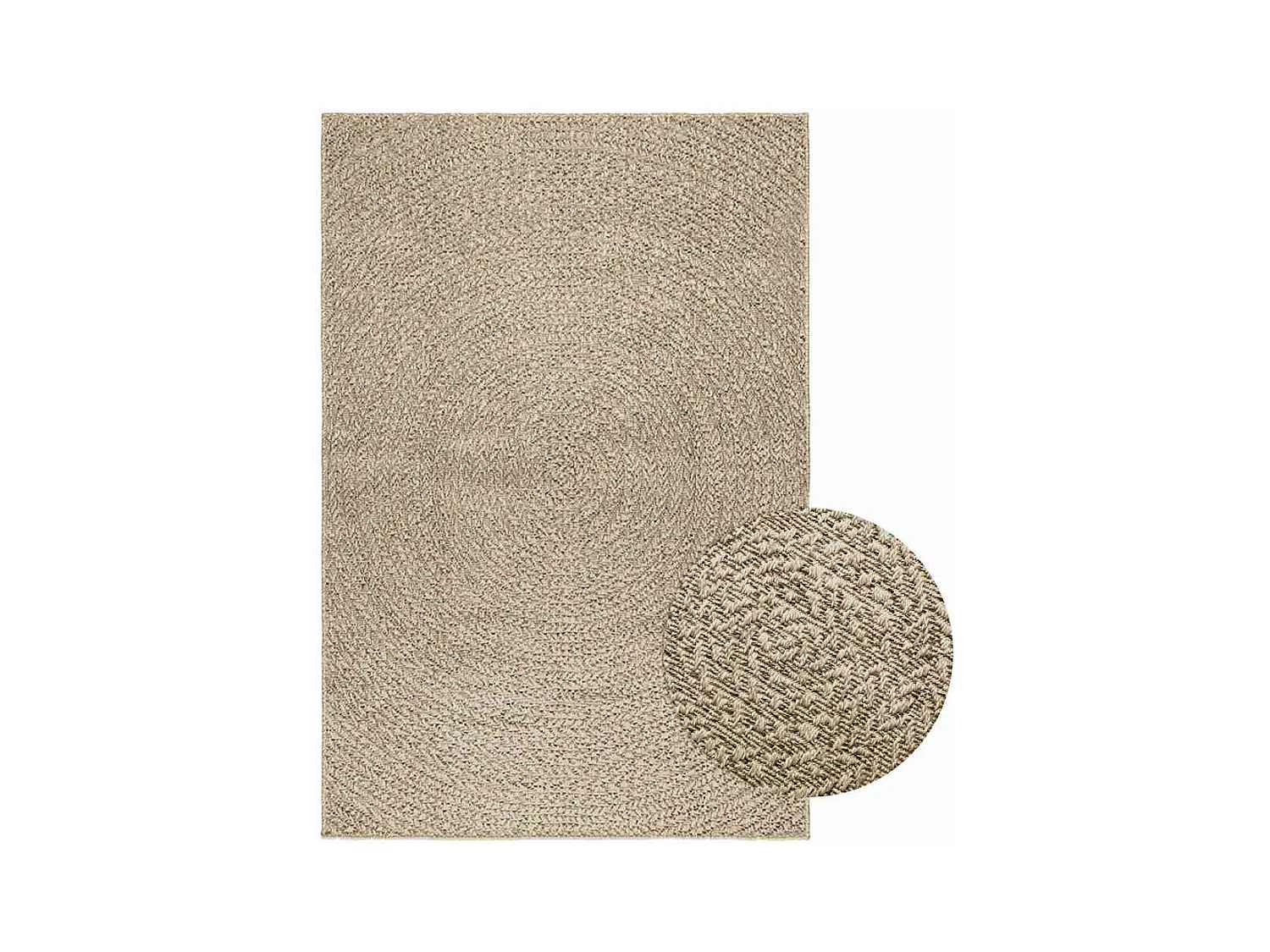Tapis ZIZUR beige 120x170 cm aspect de jute intérieur extérieur