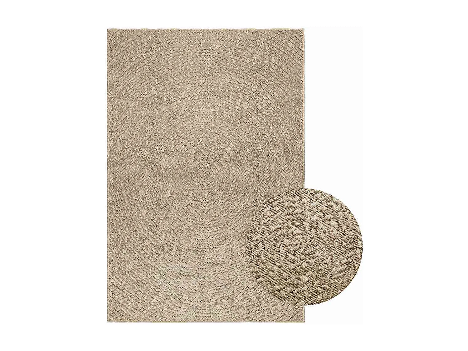 Tapis ZIZUR beige 120x170 cm aspect de jute intérieur extérieur