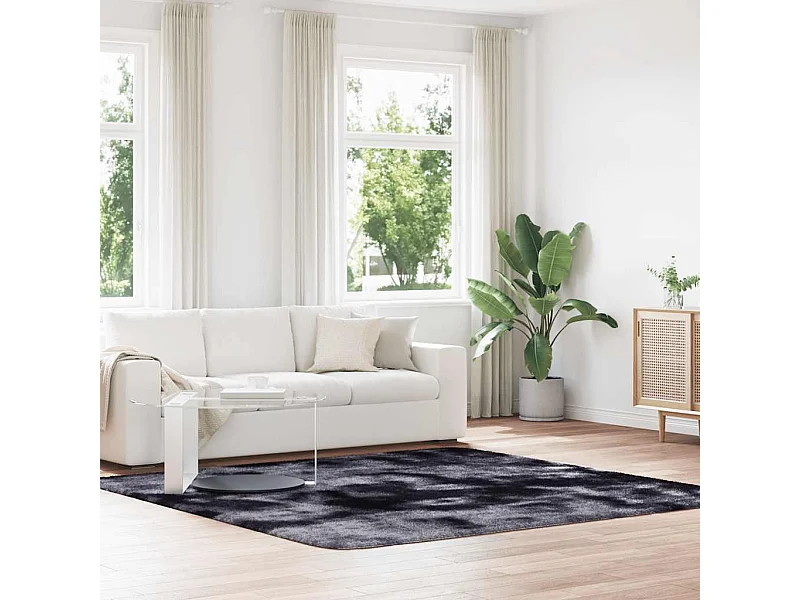 NAVARRA Shaggy Vloerkleed Donkergrijs 240x240 cm