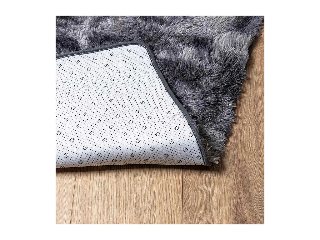 Tapis Shaggy à poils longs NAVARRA gris foncé 240x240 cm