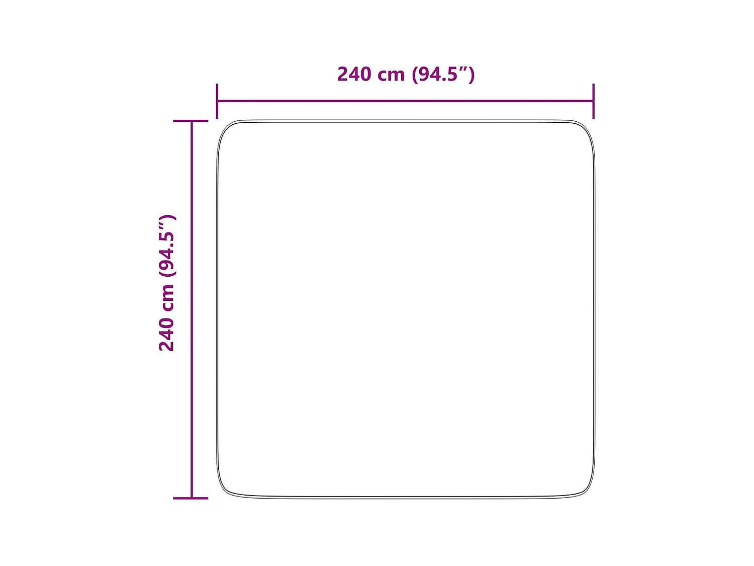 NAVARRA Shaggy Vloerkleed Donkergrijs 240x240 cm