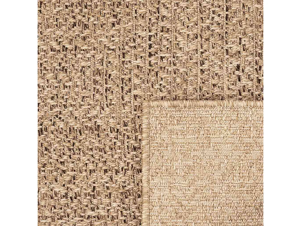 Tapis ZIZUR beige 60x110 cm aspect de jute intérieur extérieur