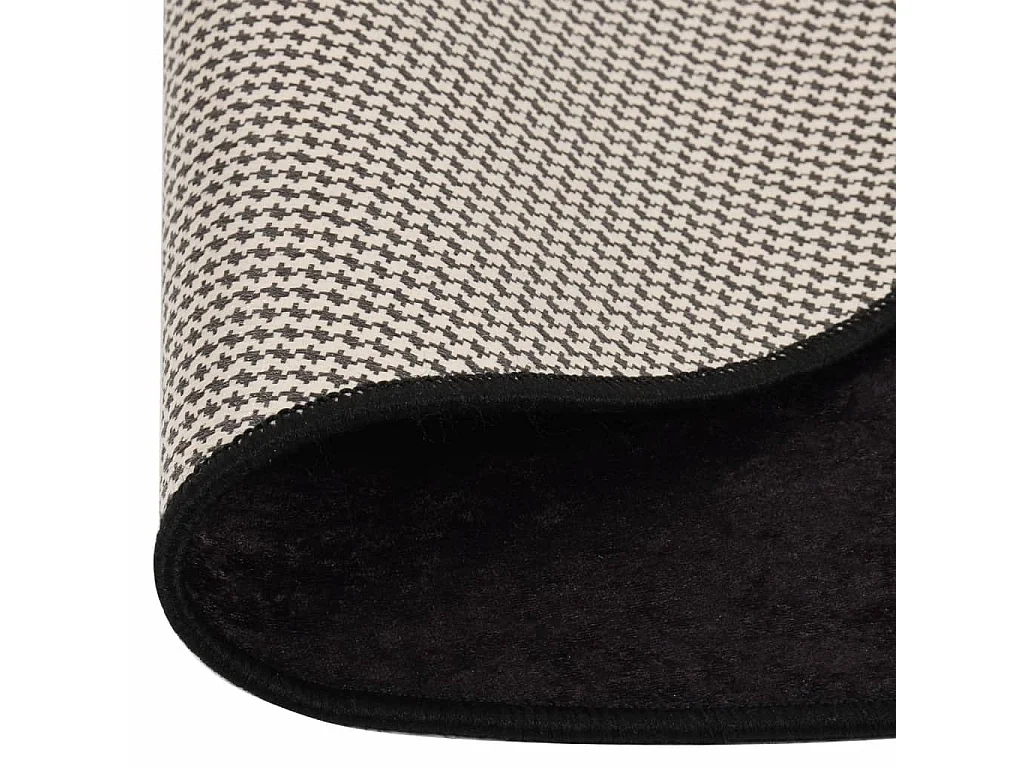 Tappeto lavabile antracite Ø 200 cm antiscivolo