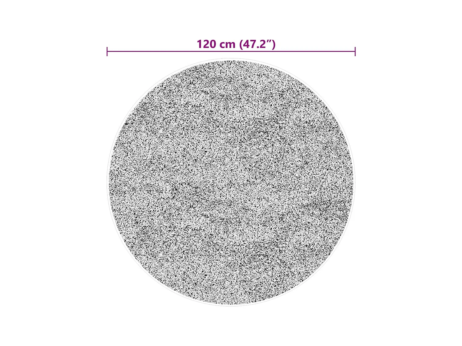 Tapis HUARTE à poils courts doux et lavable beige Ø 120 cm