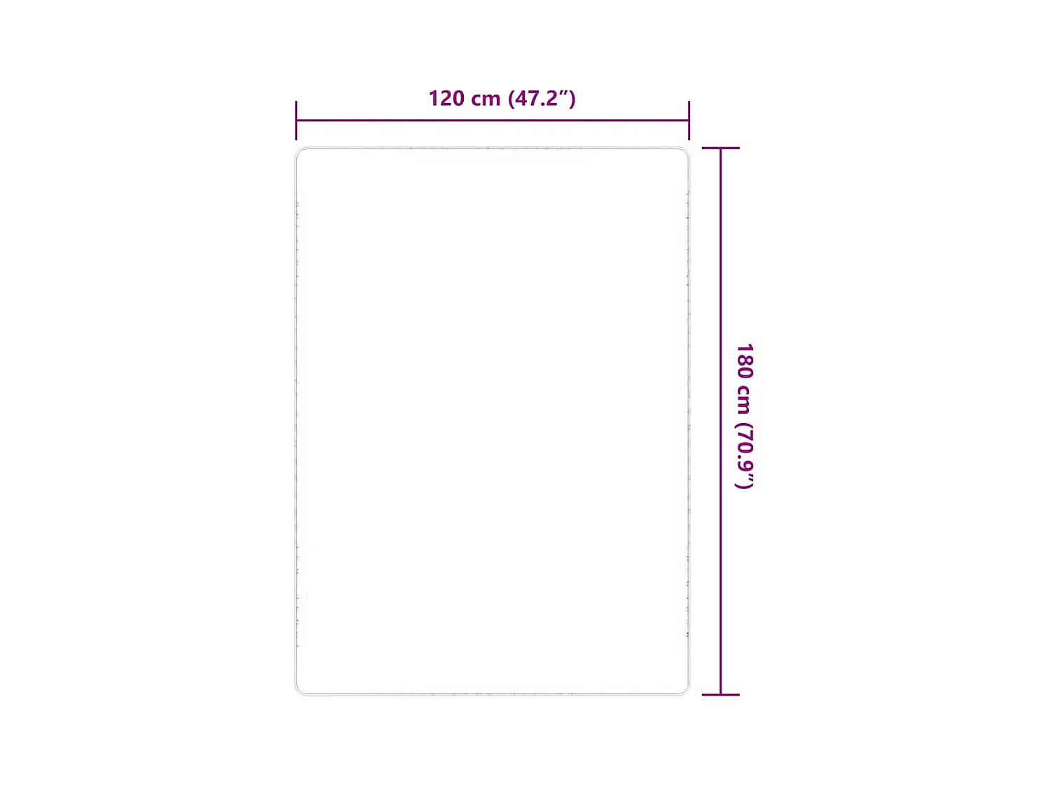 Jute vloerkleed met latex rug 120x180 cm Naturel