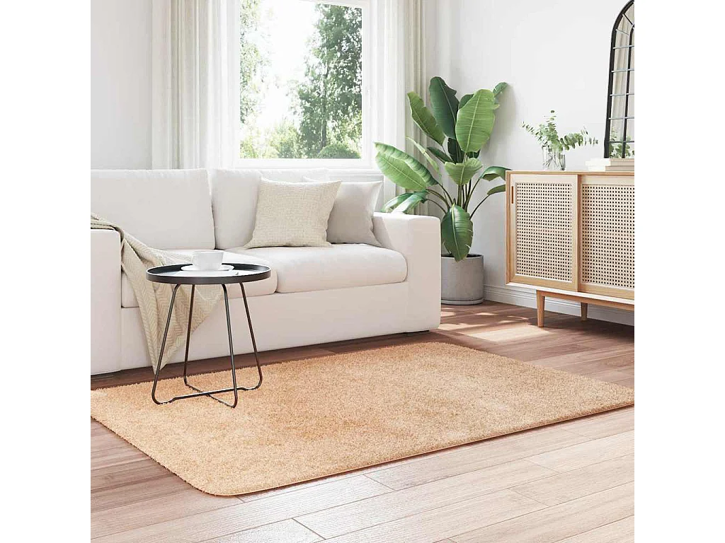 Tappeto shaggy a pelo lungo NAVARRA beige 120x170 cm poliestere