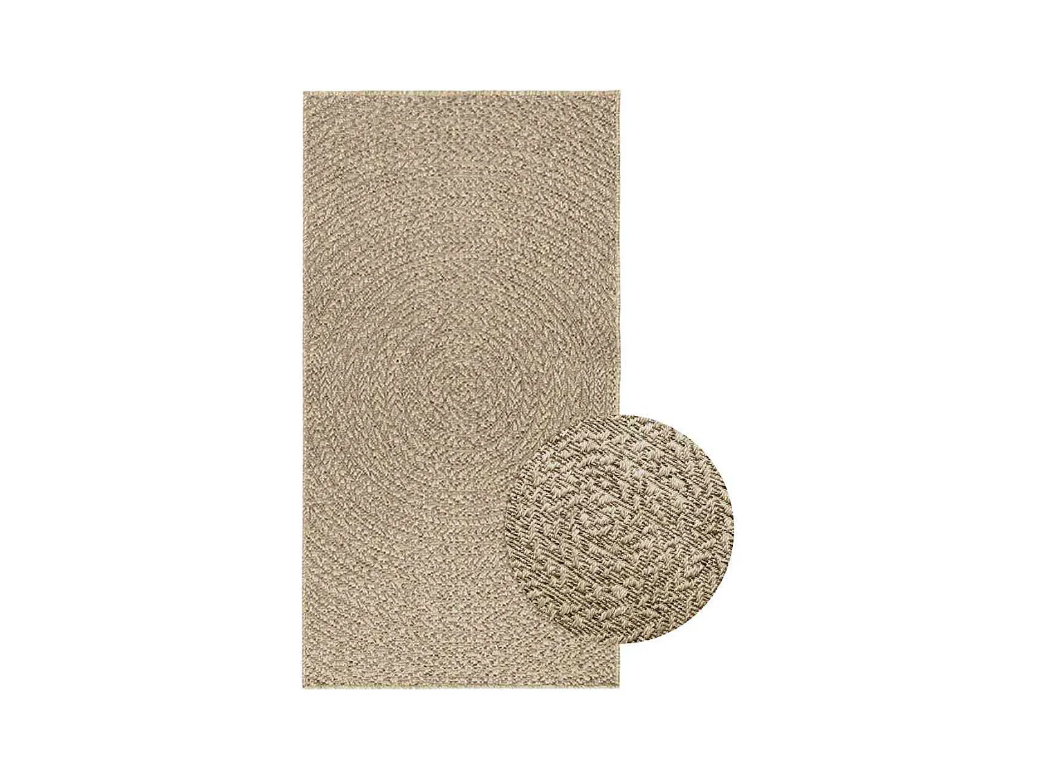 Tapis ZIZUR beige 80x150 cm aspect de jute intérieur extérieur