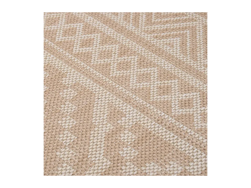 Buiten platgeweven vloerkleed 200x280 cm Bruine strepen