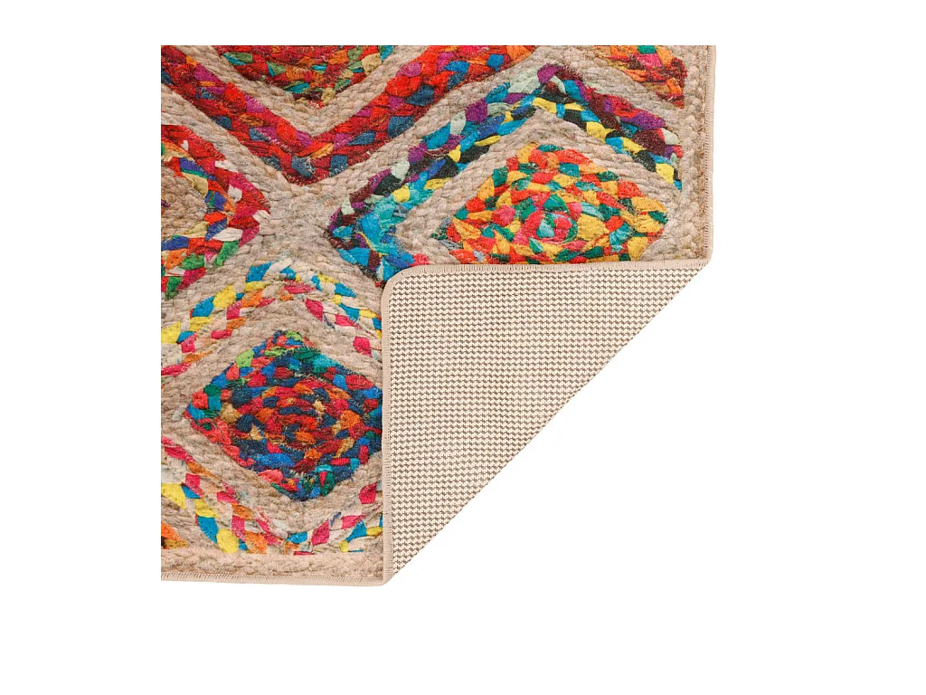 Wasbaar meerkleurig tapijt 160x230 cm antislip