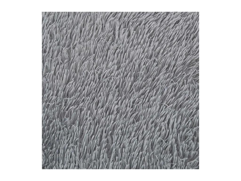 NAVARRA langpolig shaggy vloerkleed lichtgrijs 100x100 cm