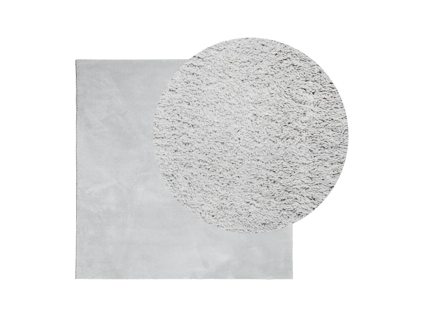 Tapis HUARTE à poils courts doux et lavable gris 200x200 cm