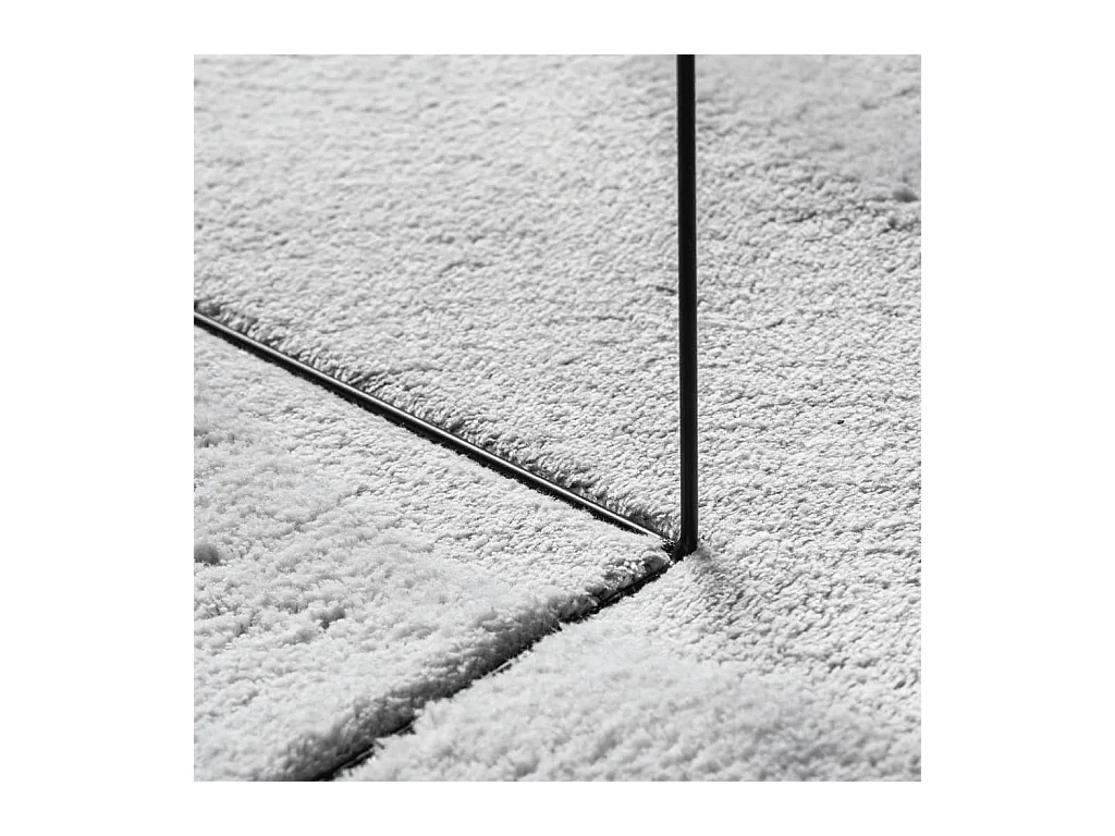 Tapis HUARTE à poils courts doux et lavable gris 200x200 cm