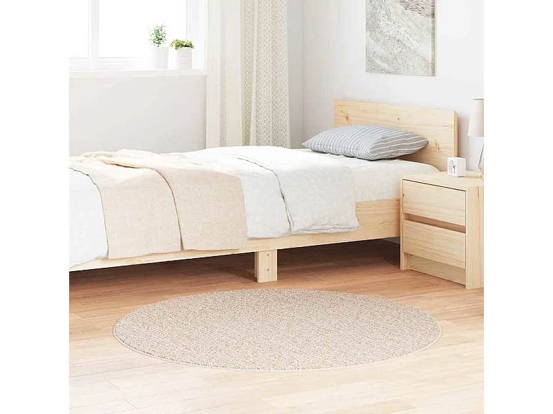 Tapis Crème 120 x 120 cm Polypropylène