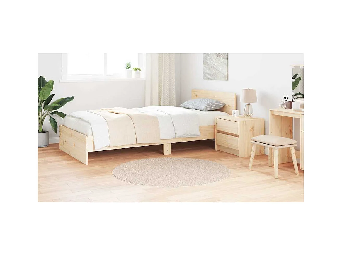 Tapis Crème 120 x 120 cm Polypropylène