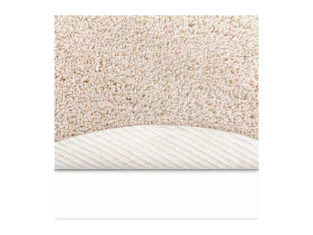 Tapis Crème 120 x 120 cm Polypropylène