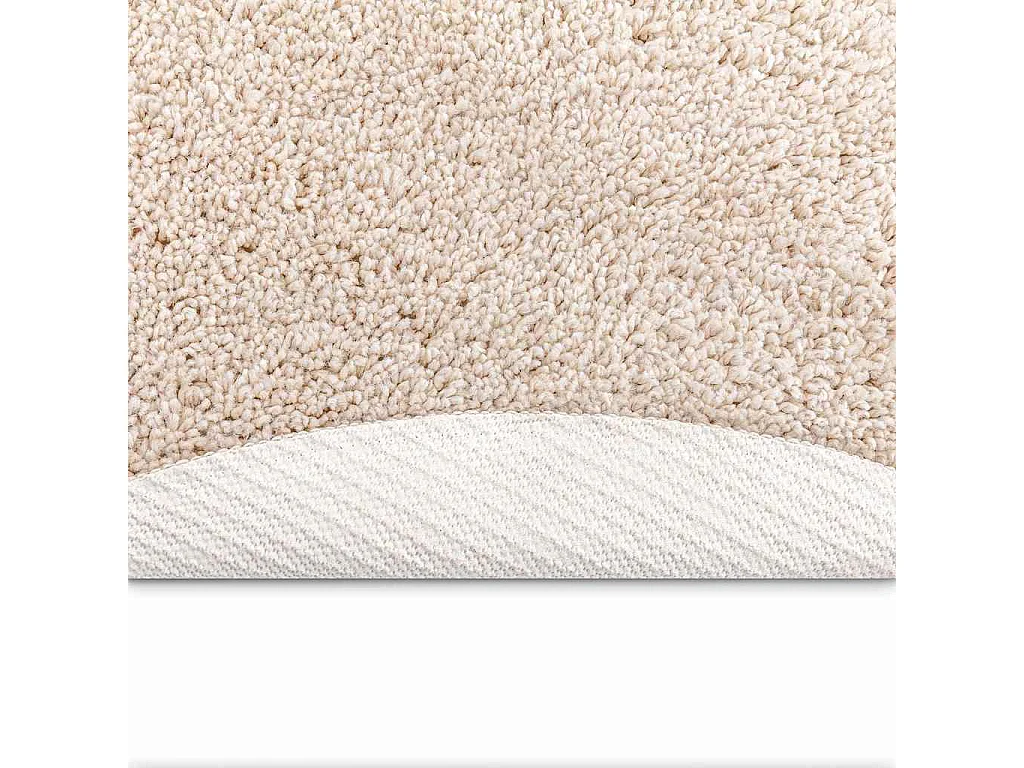 Tapis Crème 120 x 120 cm Polypropylène