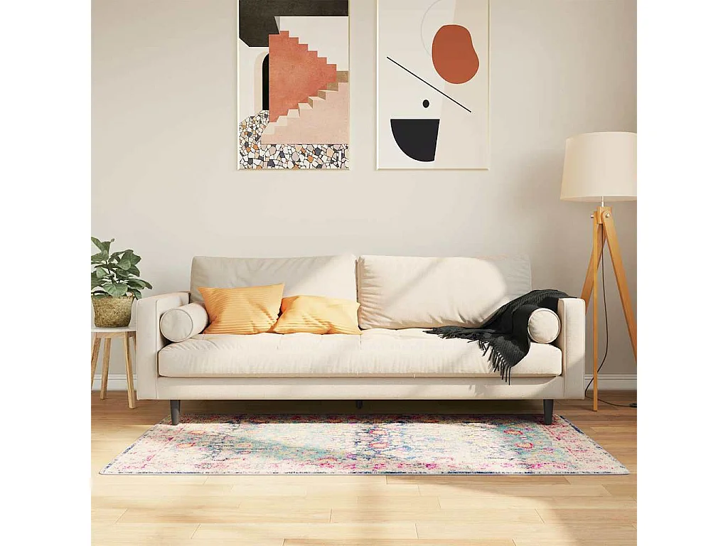 Tappeto lavabile multicolore 80x150 cm antiscivolo