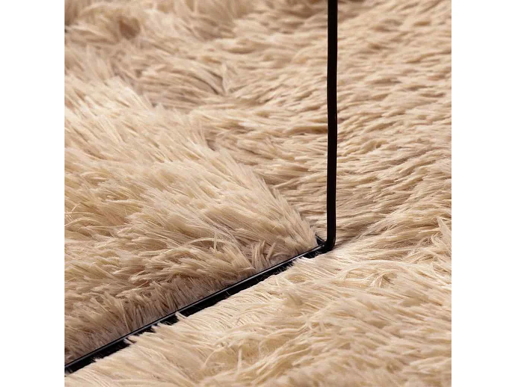 NAVARRA beige shaggy vloerkleed 240x240 cm polyester