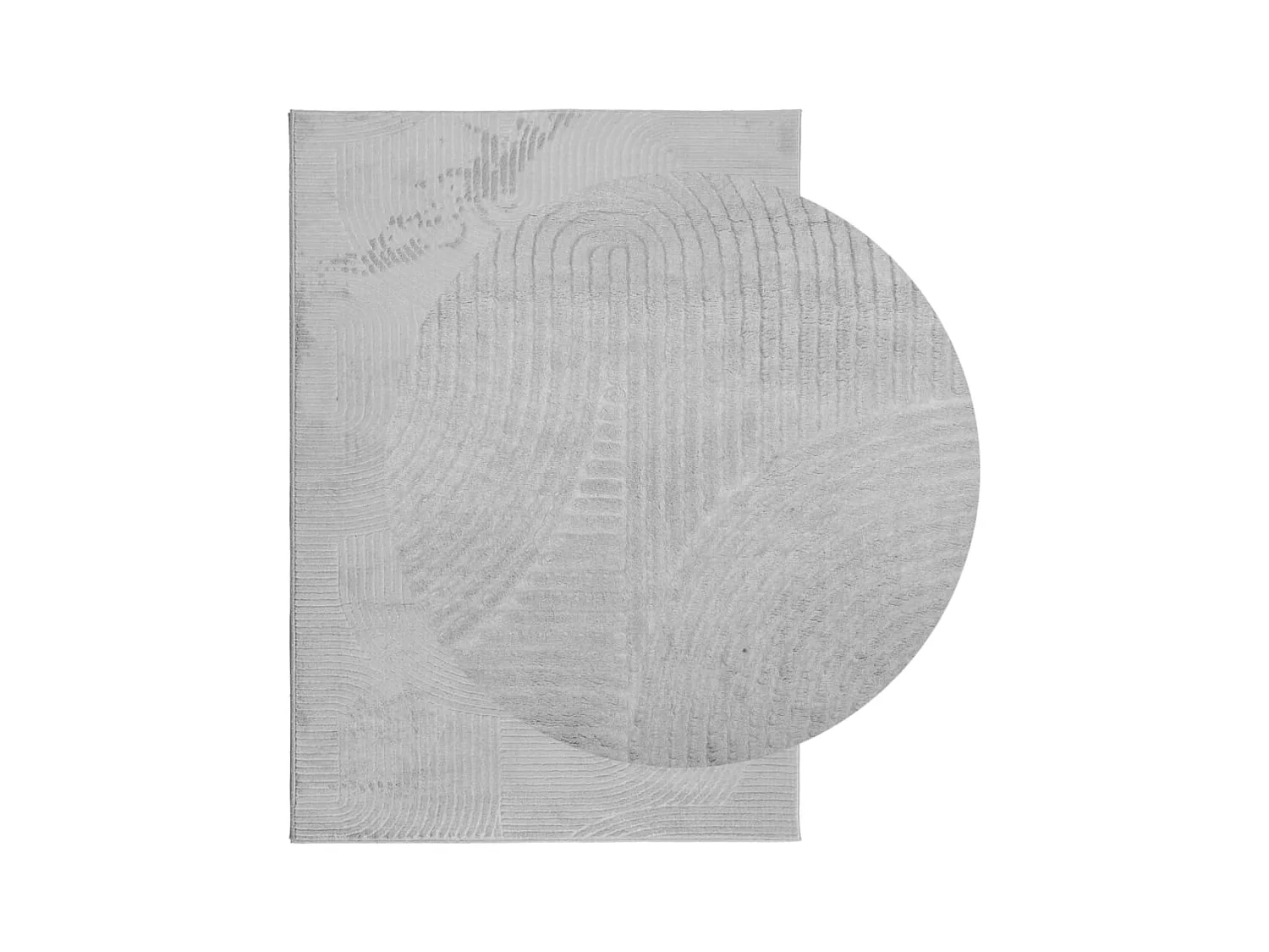 IZA kortpolig vloerkleed Scandinavische stijl grijs 160x230 cm