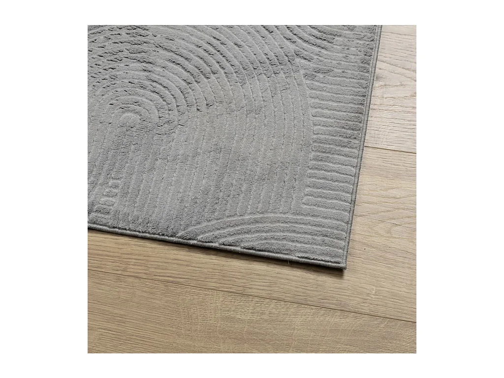IZA kortpolig vloerkleed Scandinavische stijl grijs 160x230 cm