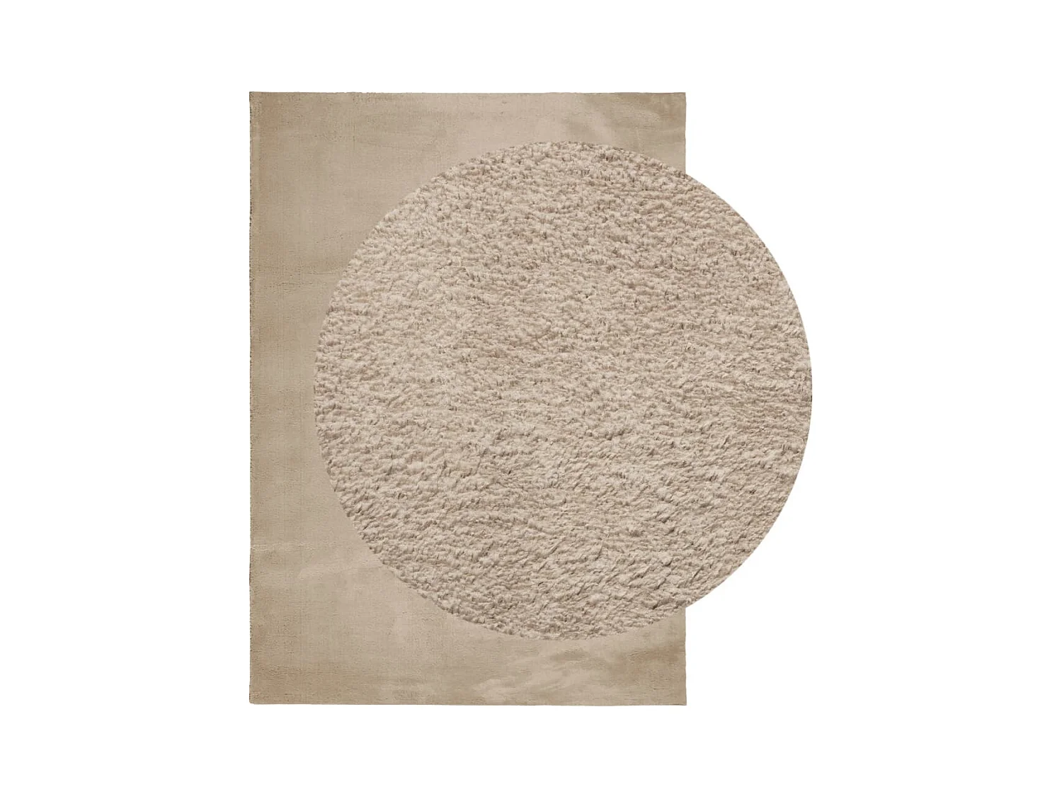 Alfombra de pelo corto HUARTE suave y lavable, color arena, 200x280 cm