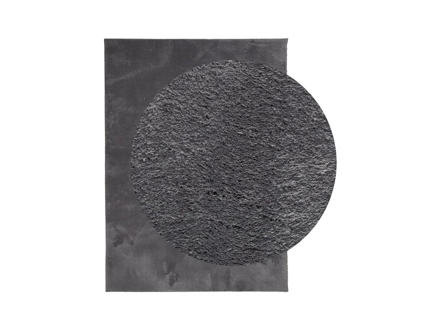 Tapis HUARTE à poils courts doux lavable anthracite 140x200 cm