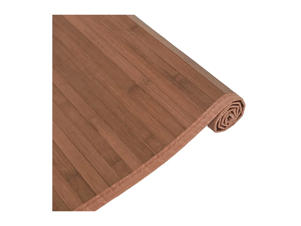 Rechteckiger brauner Teppich 80x1000 cm Bambus