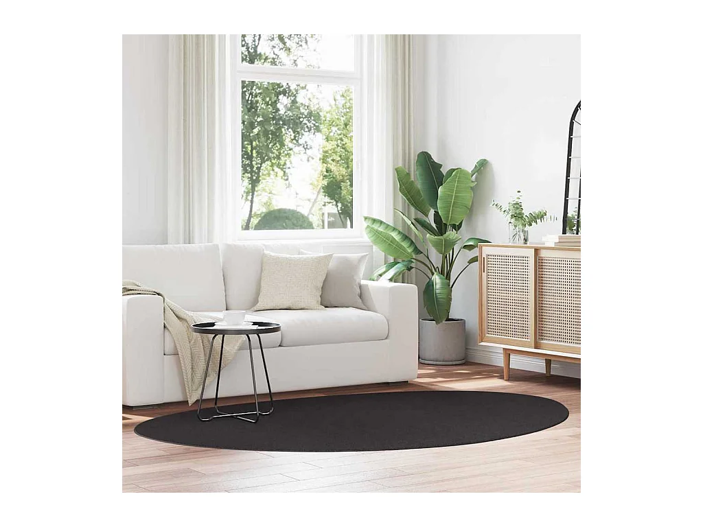 Tappeto nero 160 x 230 cm in poliestere