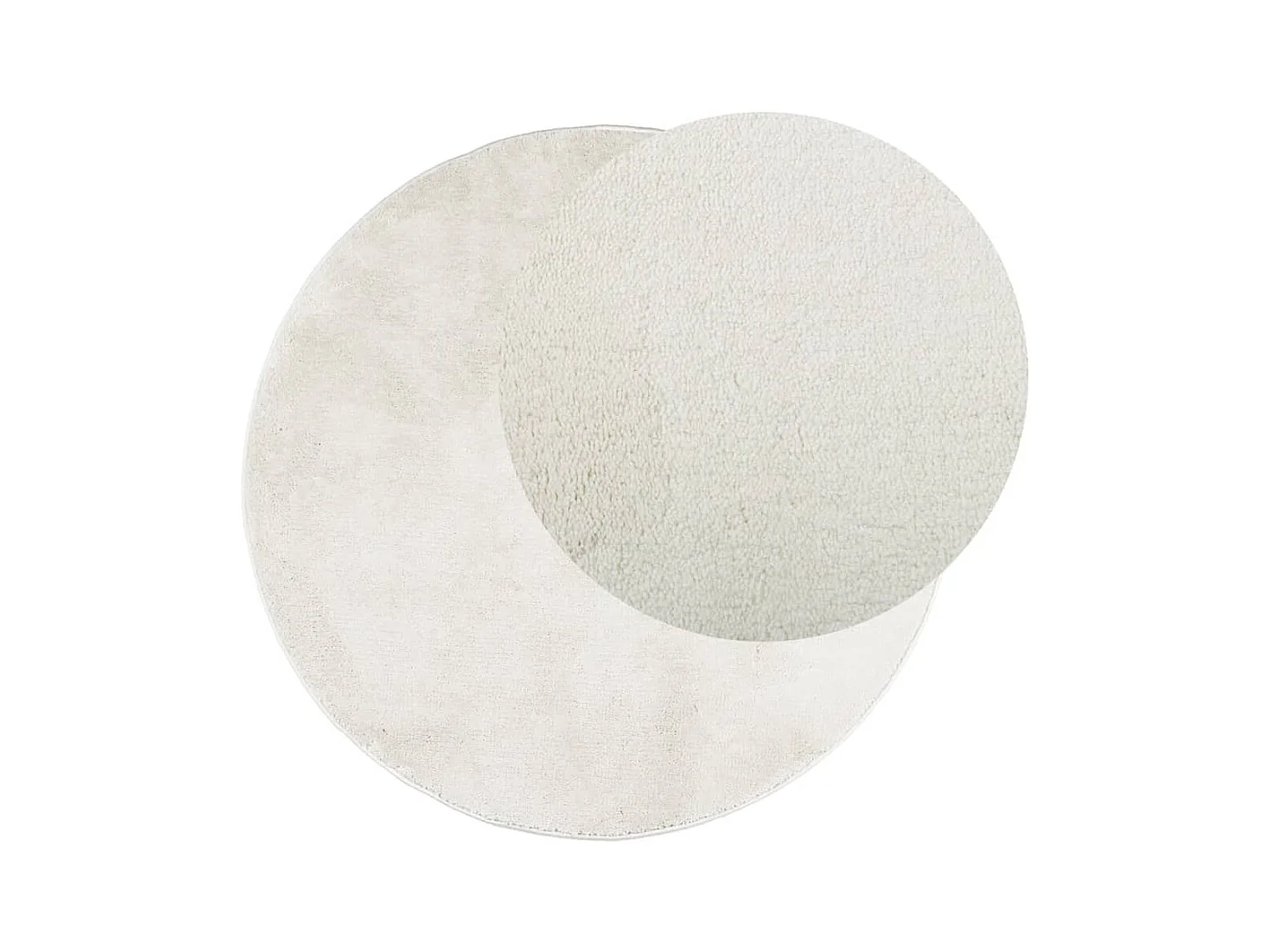 Tapis OVIEDO à poils courts crème Ø 160 cm