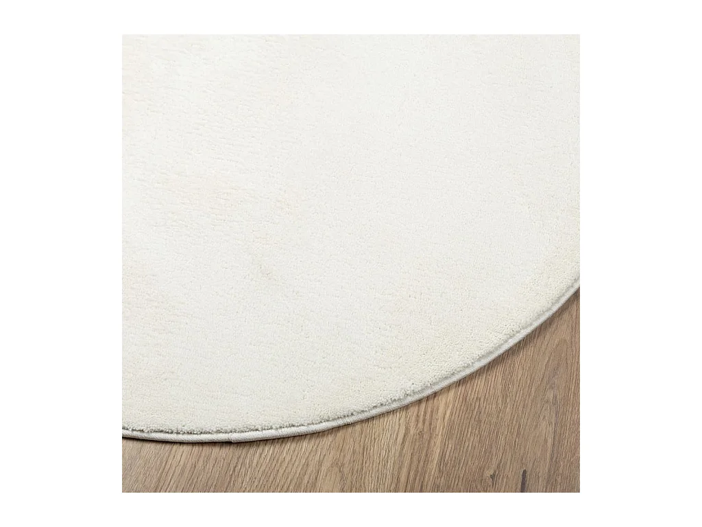 Tapis OVIEDO à poils courts crème Ø 160 cm